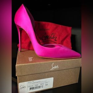 Christian Louboutin Iriza in pink satin!
